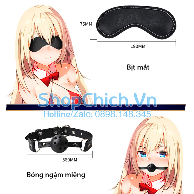 Bộ đồ chơi bondage cao cấp bộ 9 món SM cao cấp