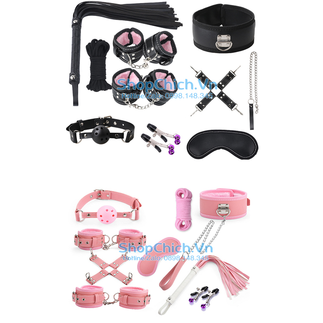 Bộ đồ chơi bondage cao cấp bộ 9 món SM cao cấp