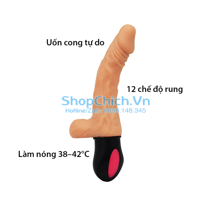 Dương vật giả sưởi ấm Flexible Bending dương vật giả sưởi ấm Flexible Bending
