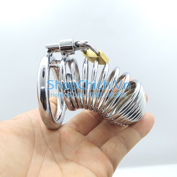 khóa dương vật inox dụng cụ khóa dương vật inox bạo dâm cho nam
