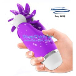 lưỡi liếm kích thích âm đạo Lưỡi liếm lồn, máy rung liếm ngực 12 chế độ, Xoay 360° - Ảnh 7