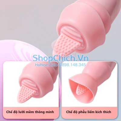 máy rung chem chép trứng rung bú mút hút âm đạo 3 đầu cắm sạc USB