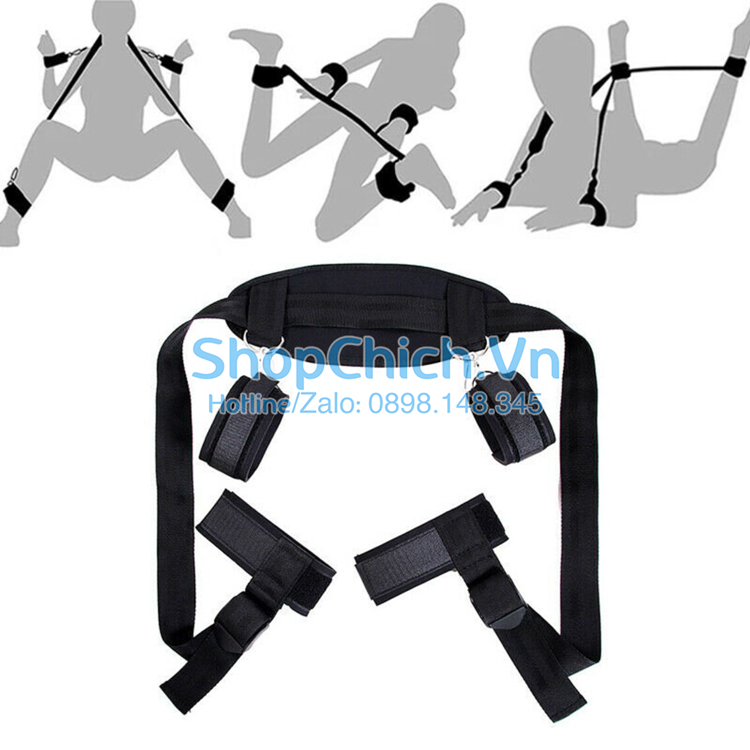 khóa tay chân nhiều tư thế Bộ dây đai khóa tay chân nhiều tư thế SM