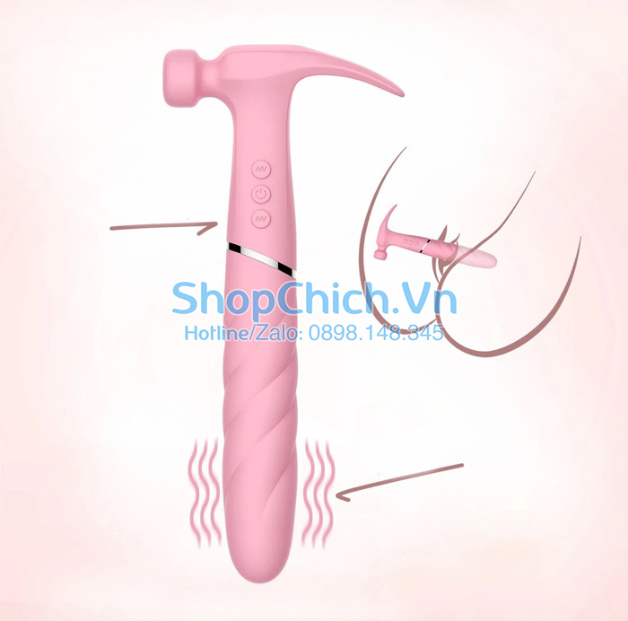 máy rung âm đạo ngụy trang hình búa Máy rung âm đạo ngụy trang hình búa massage cực mạnh