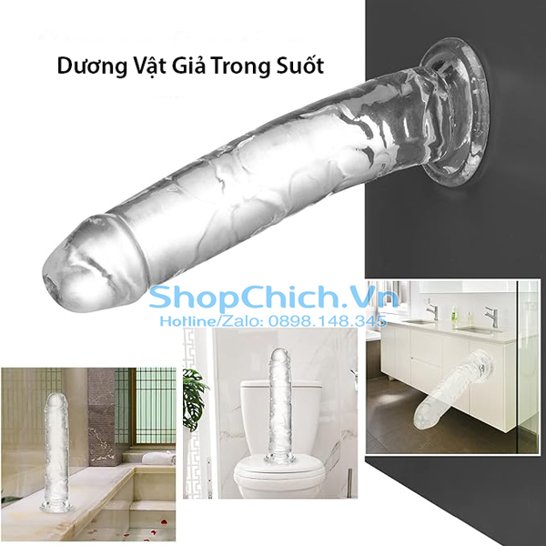 Dương vật giả trong suốt dương vật giả trong suốt gắn tường