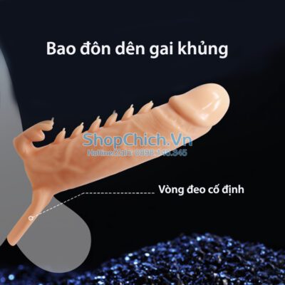 bao cao su đôn dên giống thật siêu mềm gai khủng
