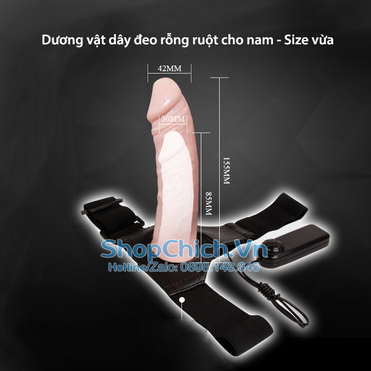 dương vật dây đeo dương vật dây đeo rỗng ruột có rung