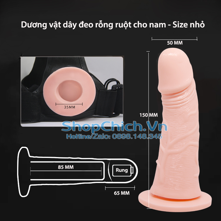 dương vật dây đeo dương vật dây đeo rỗng ruột có rung