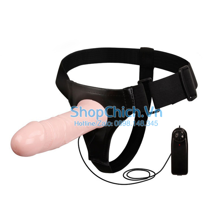 Dương vật dây đeo cho nam rỗng ruột Có Rung