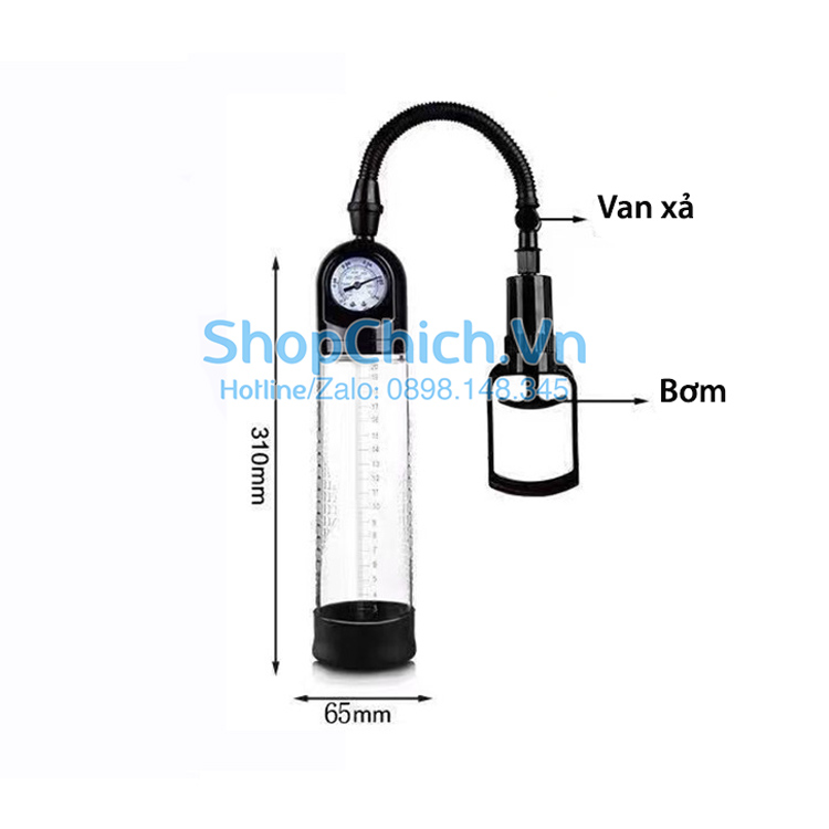 Máy tập tăng kích thước dương vật Máy tập tăng kích thước dương vật Penis Pump PowerUp Nâu - Ảnh 2