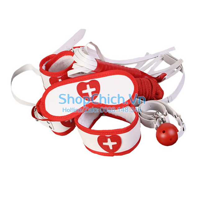 Bộ 9 Món SM Cosplay nhập vai nữ Y Tá Đồ chơi SM Cosplay nữ Y Tá
