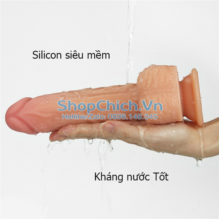 dương vật rung ngoáy Dương vật rung ngoáy sưởi ấm siêu mềm Lovetoy Nature Cock Liam - Ảnh 5