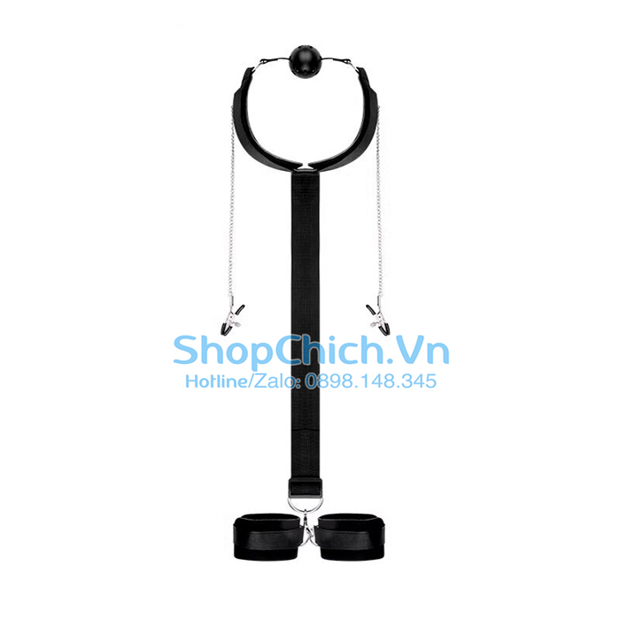 Bộ phụ kiện SM khóa tay Kèm Bóng miệng và Kẹp ngực bộ phụ kiện SM khóa tay kèm bóng miệng và kẹp ngực