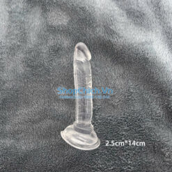 Dương vật giả trong suốt dương vật giả trong suốt gắn tường 2.5*14cm