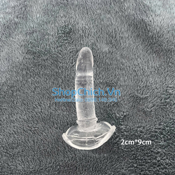 Dương vật giả trong suốt dương vật giả trong suốt gắn tường 2*9cm