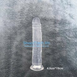 Dương vật giả trong suốt dương vật giả trong suốt gắn tường 4*19cm